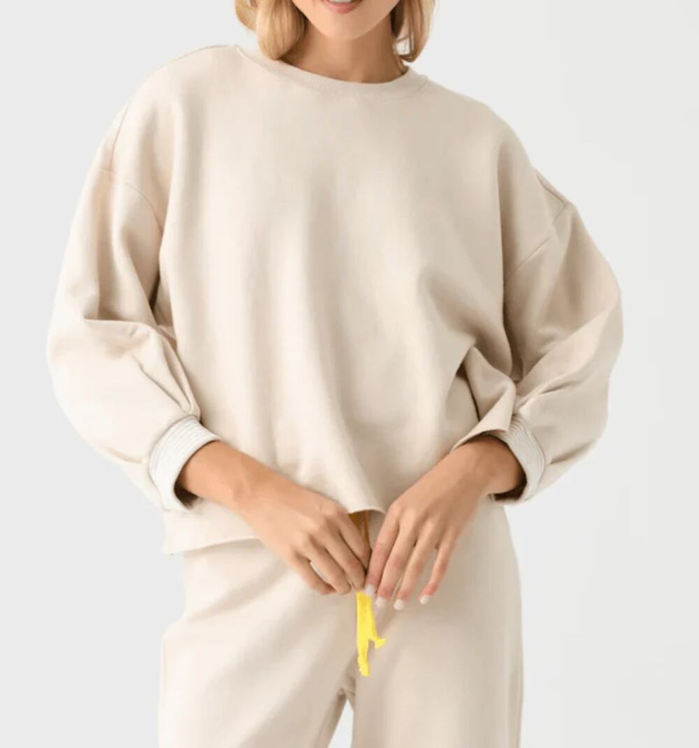 Kerri Rosenthal Oversized Serena Sweatshirt Birch Size Medium
